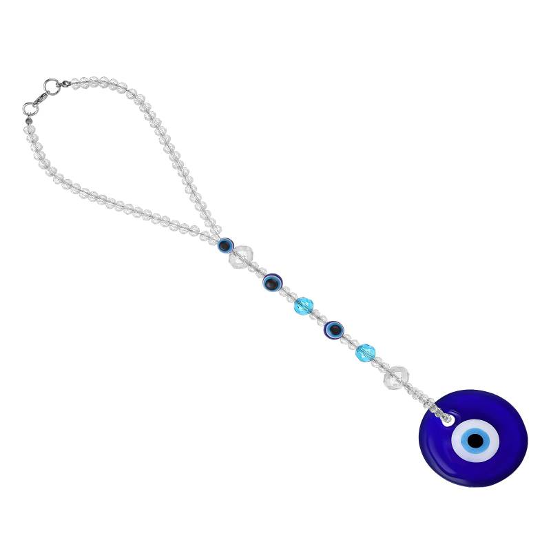 Molain Evil Eye Auto Hängeornament, Evil Blue Eye Charms für Auto Rückspiegel Evil Eye Bead Decor Evil Eye Autozubehör Evil Eye Fensteranhänger für Fenster Autotürrahmen Balkon (Classic) von Molain