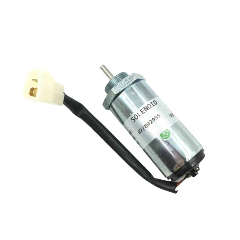 Molloparts 12V Stop Solenoid 02/802995 02802995 02-802995 Kompatibel mit JCB Bagger 8085 8055ZTS 8065RTS 8080 8055ZTS 8055RTS von Molloparts