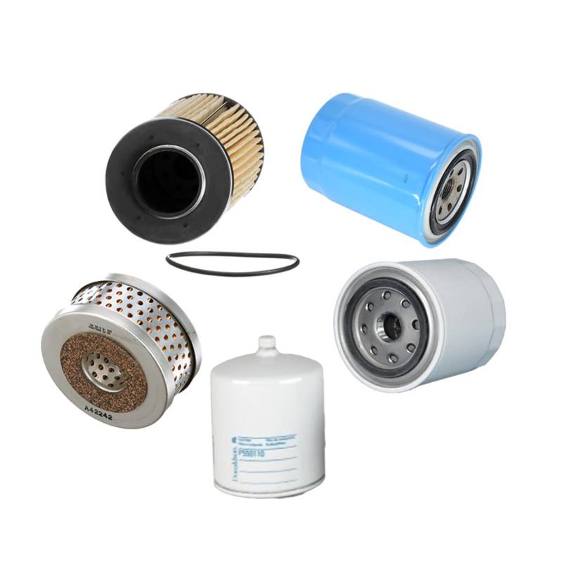 Molloparts A146696 A42242 Wartungsfilter-Set A39868, kompatibel mit Gehäuse 580C Ladern mit G207D Motor A42274 D7583 von Molloparts