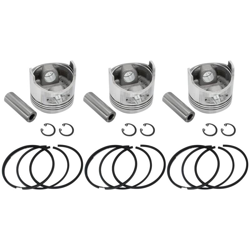 Molloparts Kolben- und Kolbenring-Set STD D1105, kompatibel mit Kubota-Motor 78 mm Traktoren B3300U B7800HSD F3680 KX71 KX71H B2910HSD B3030HSD B3030HSDC B3200HSD von Molloparts