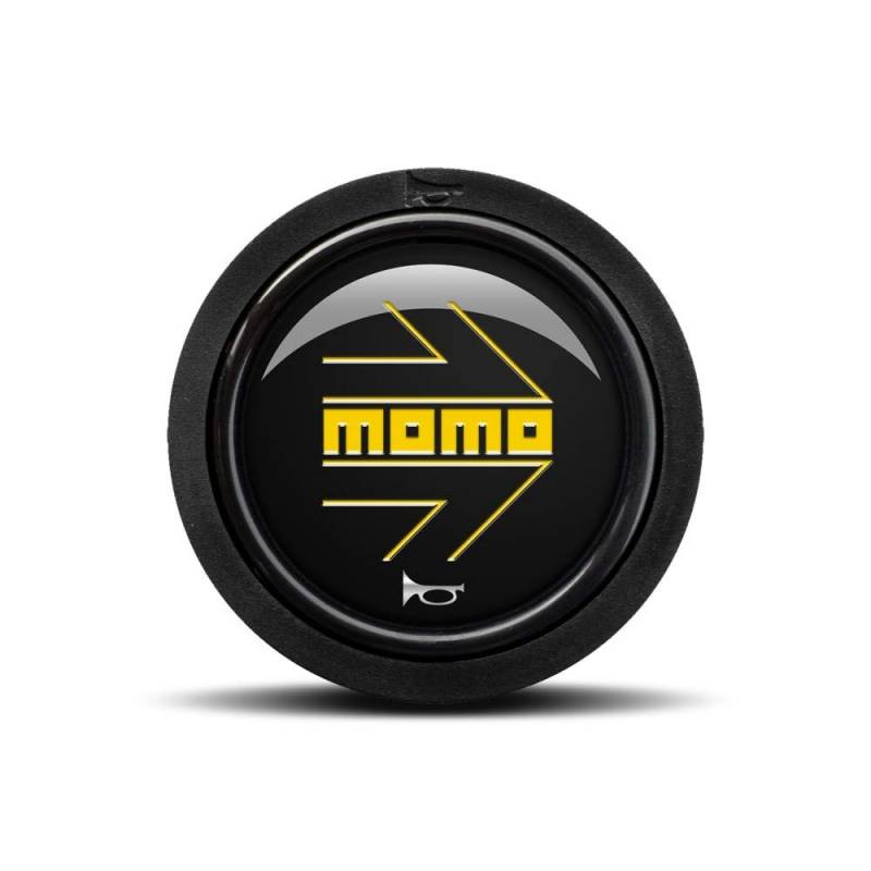 MOMO Arrow Taster mit Logo, glänzend, Schwarz, Gelb, 2 Stück von Momo