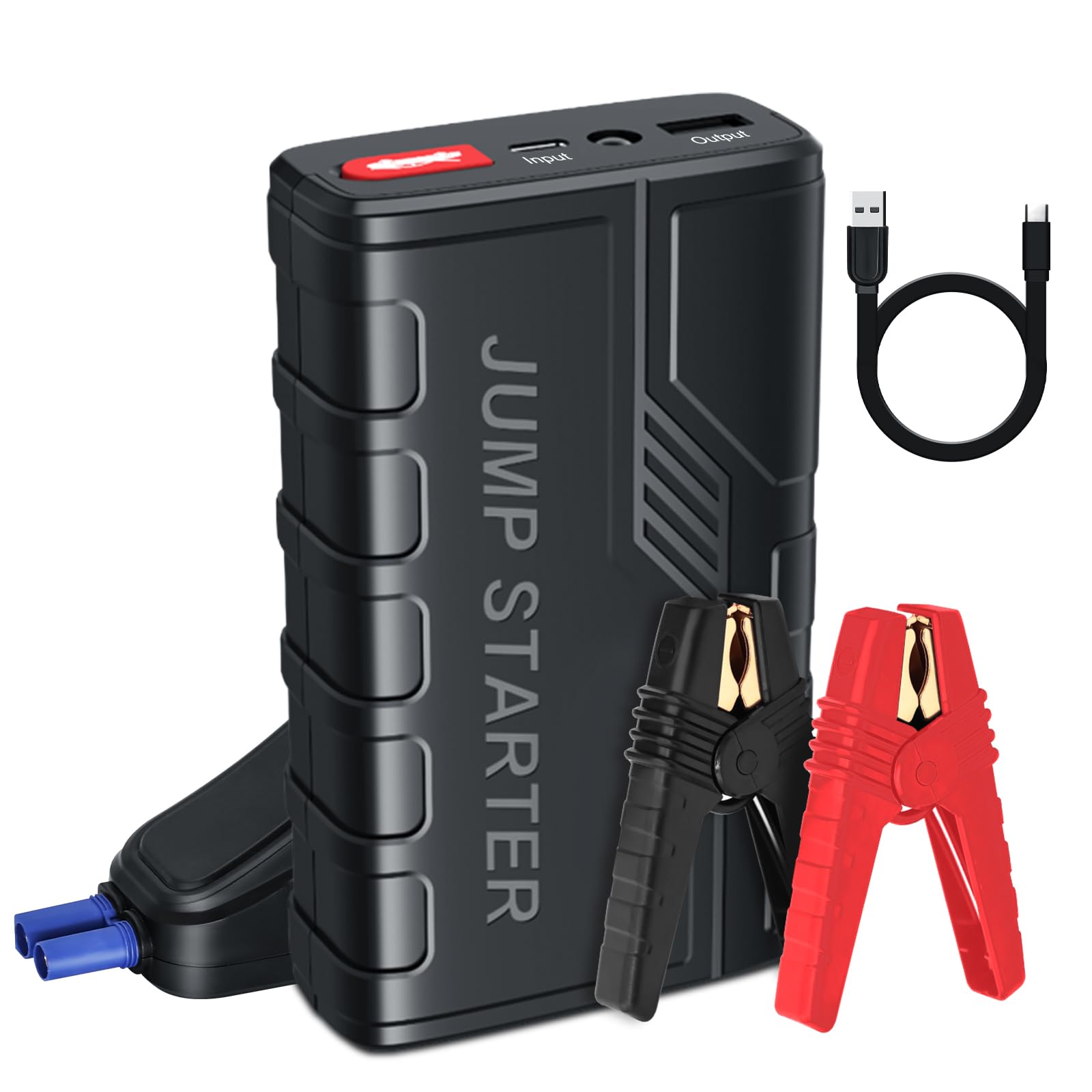 Starthilfe Powerbank 1500A 12V Auto Starthilfe für Fahrzeuge (Bis Zu 7,0L Benzin Oder 5,5L Diesel) Auto Batterie Booster, Starter Powerbank mit LED, USB, Batterie Jump Starter mit Starthilfekabel von Momowin