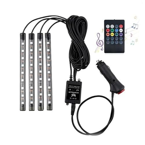 Monkey Ladder LED Auto Innenraum Wasserdicht RGB Lichter 4,5W 4 x 0,225m USB Ladegerät von Monkey Ladder