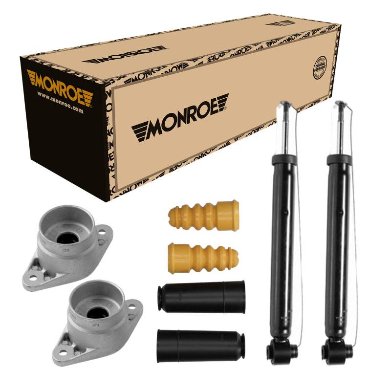 Monroe 2 Stoßdämpfer Hinten + Domlager und Staubschutz für A4 A4 Avant von Monroe Bundle