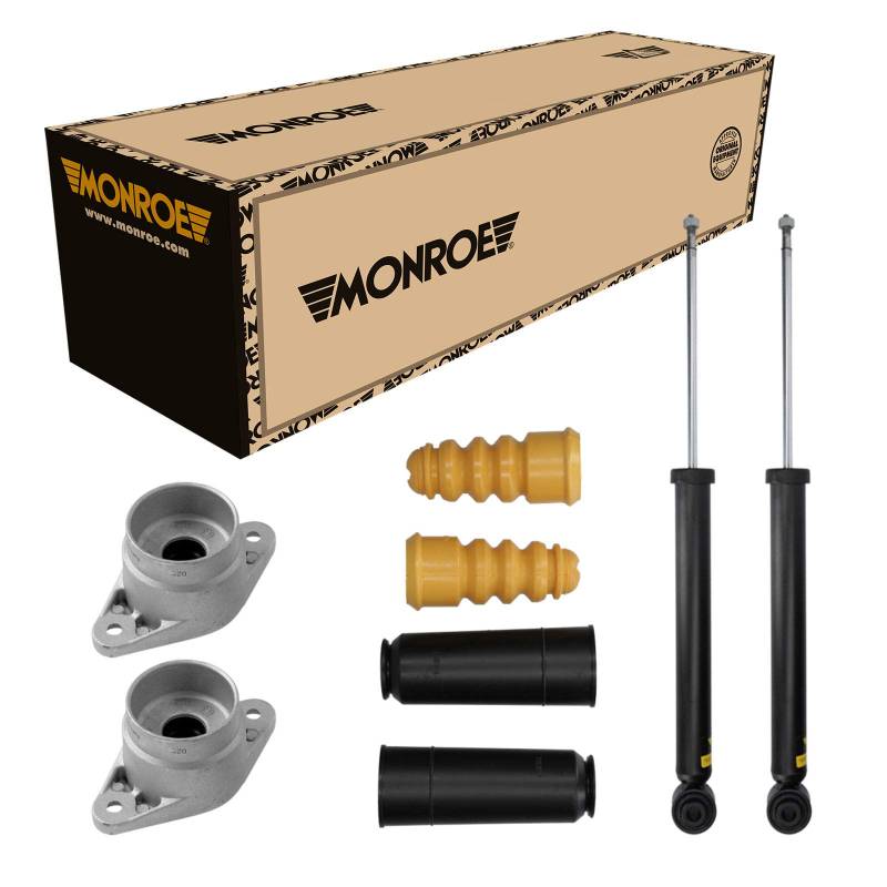 Monroe 2 Stoßdämpfer Hinten + Domlager und Staubschutz für A4 A4 Avant von Monroe Bundle