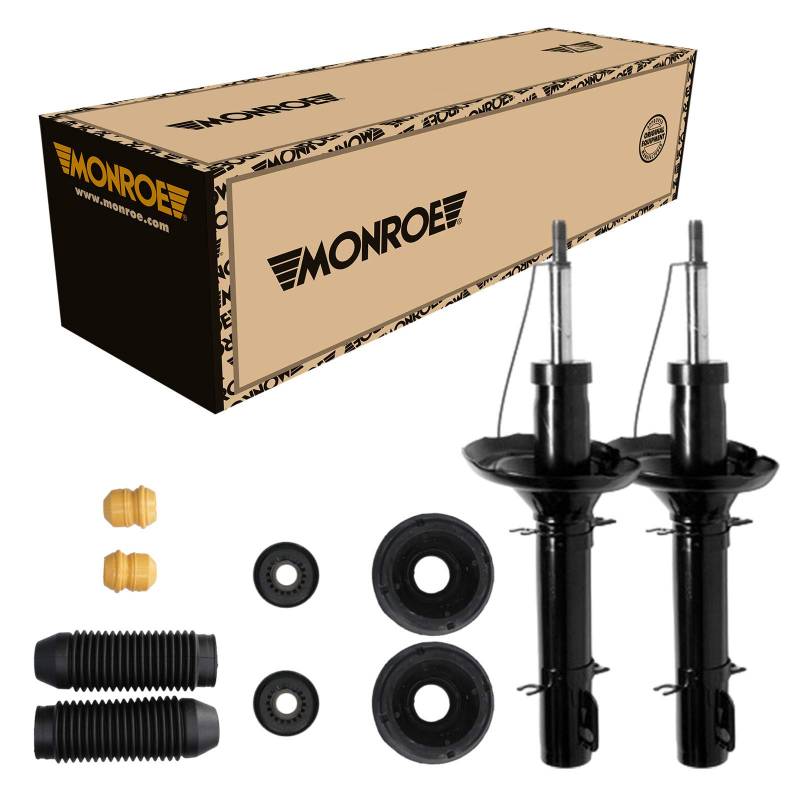 Monroe 2 Stoßdämpfer Vorne + Domlager und Staubschutz für VW Golf 4 1J1 1J5 von Monroe Bundle