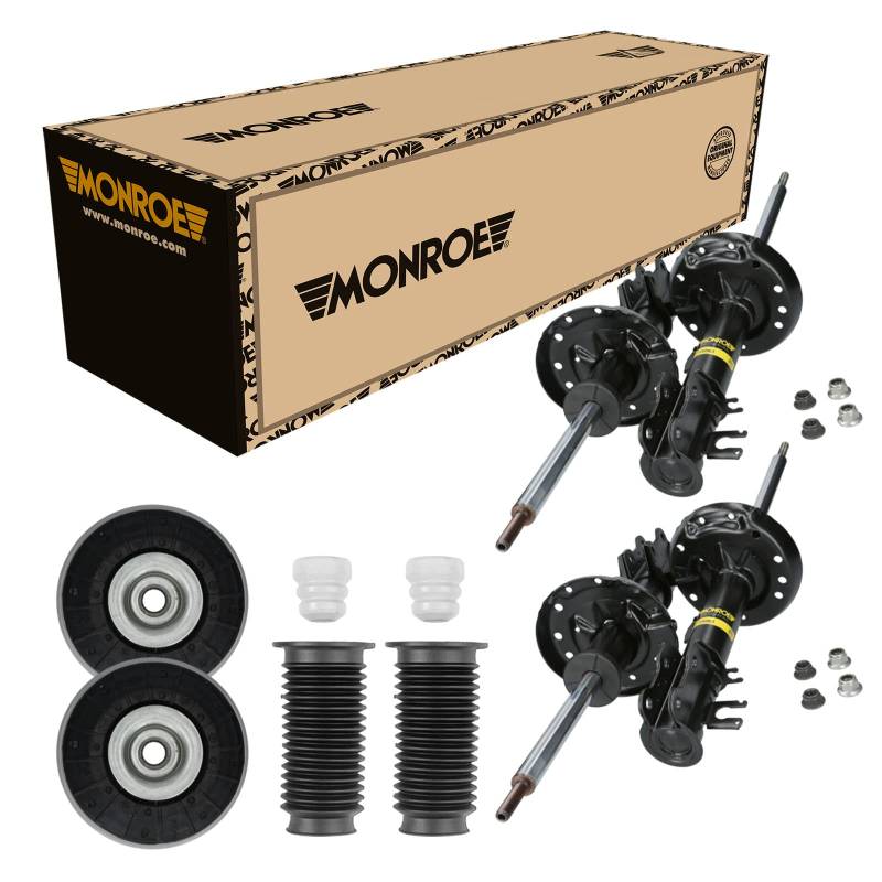 Monroe 2 Stoßdämpfer Vorne + Domlager und Staubschutz passend für Opel Corsa 500 S07 von Monroe Bundle