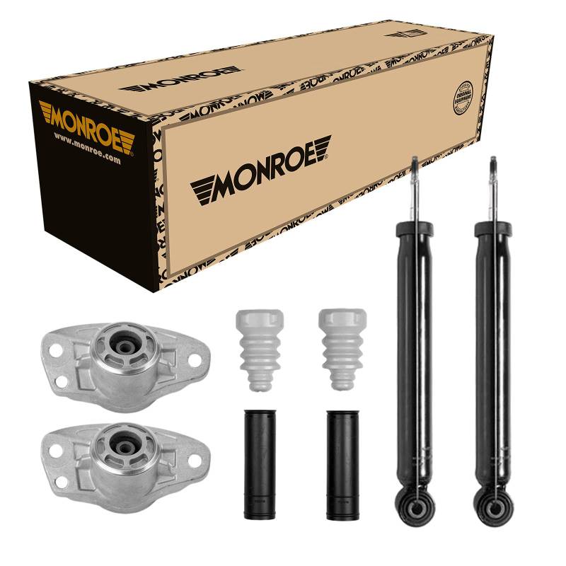 Monroe Stoßdämpfer Hinten passend für + Domlager Staubschutz passend für VW Golf 5 1K1 Golf Plus von Monroe Bundle