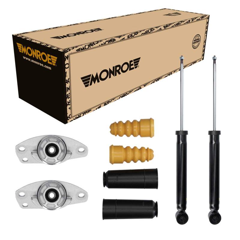 Monroe Stoßdämpfer Hinten passend für + Domlager Staubschutz passend für VW Passat Variant 365 von Monroe Bundle