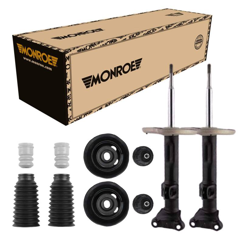 Monroe Stoßdämpfer Vorne + Domlager Staubschutz passend für Mercedes 100-Klasse W203 von Monroe Bundle