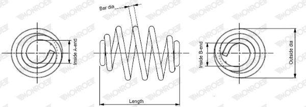 Fahrwerksfeder Hinterachse Monroe SN3466 von Monroe