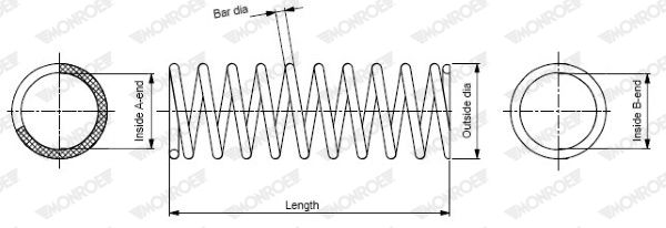 Fahrwerksfeder Vorderachse Monroe SP0295 von Monroe