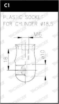 Gasfeder, Motorhaube vorne Monroe ML6365 von Monroe