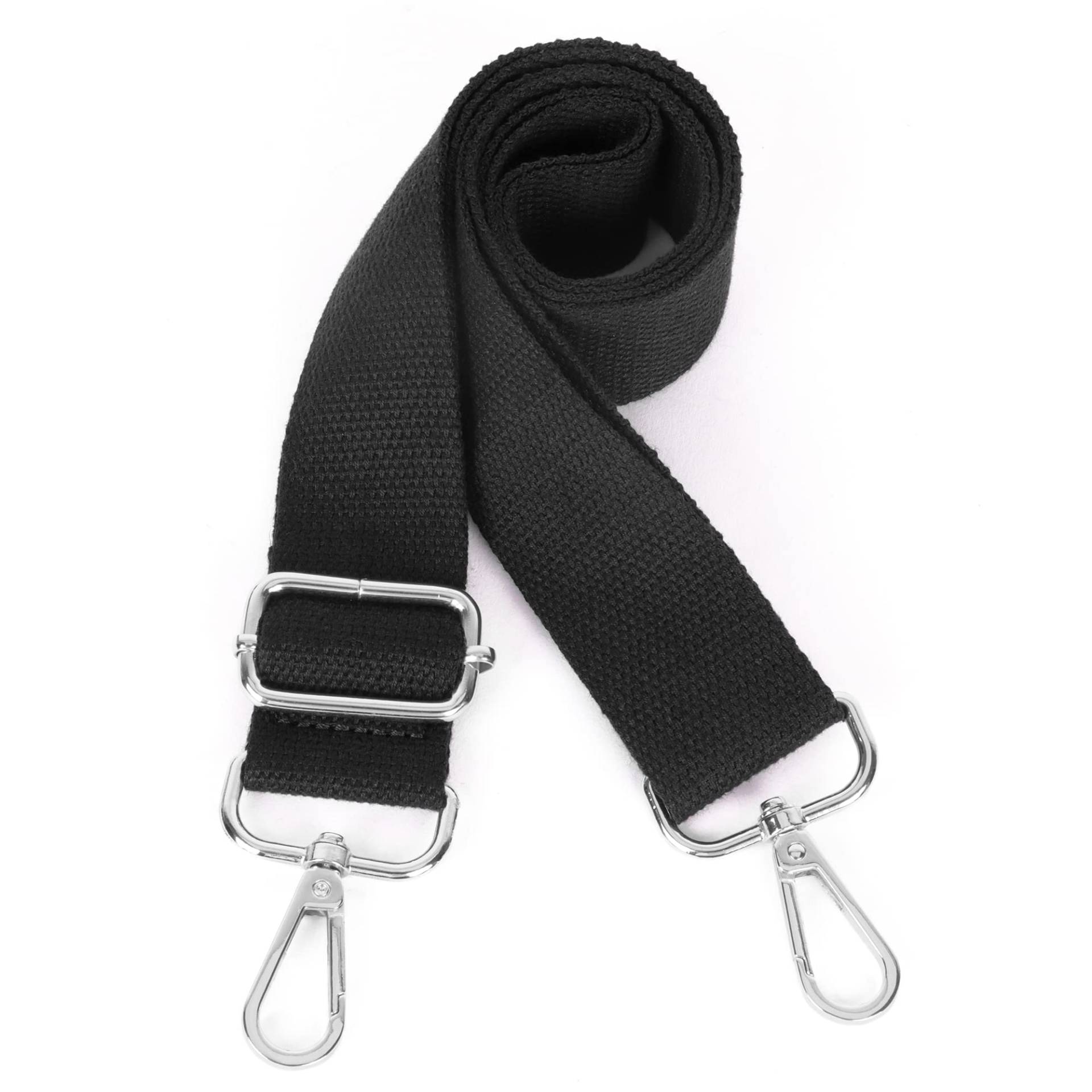 Moorle Breite Umhängetaschen Strap, Schultergurt für Taschen Verstellbarer, Schultergurt Taschengurt Schwarz 3.8cm Breit, Canvas Handtasche Taschenriemen, Taschengurte zum Wechseln von Moorle