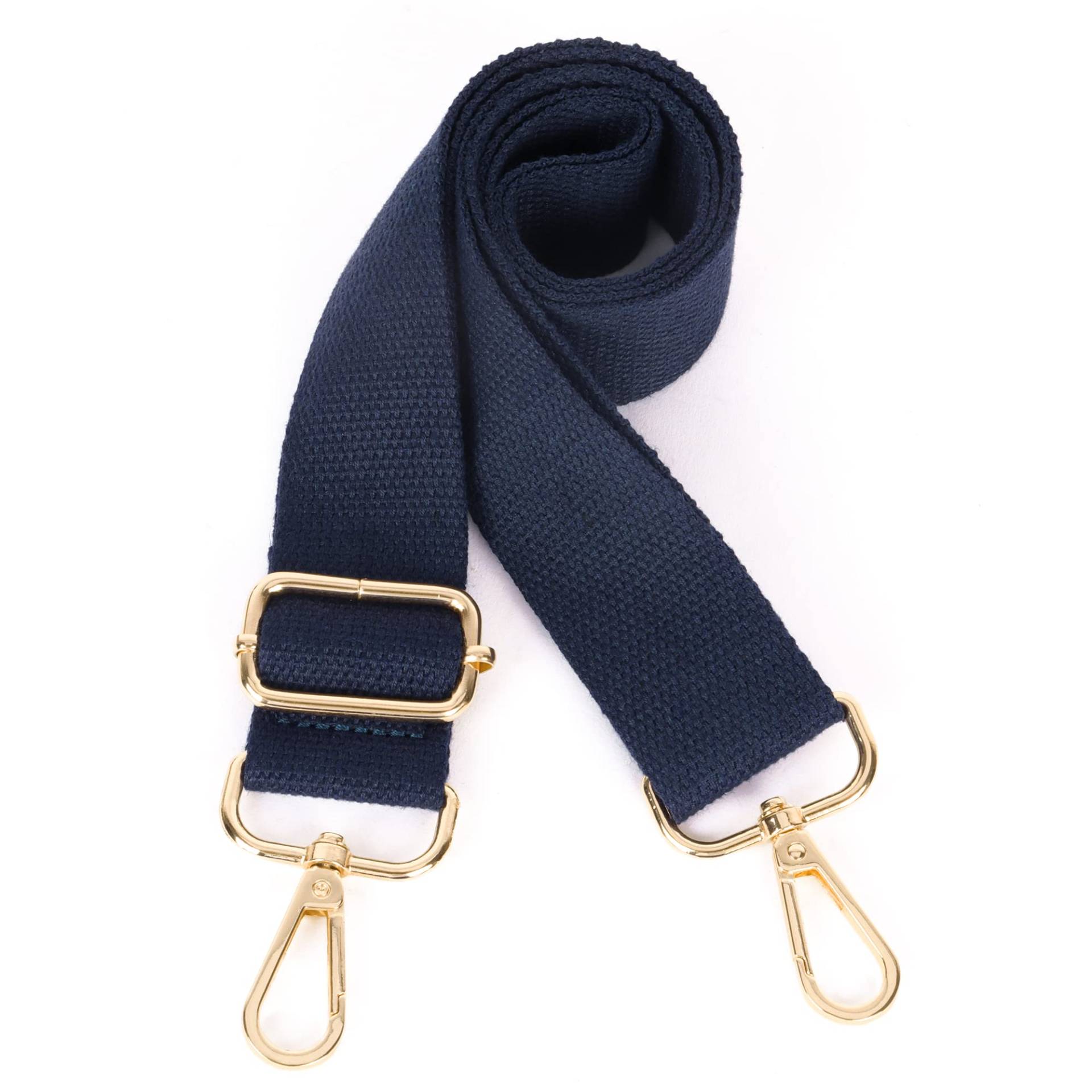 Moorle Breite Umhängetaschen Strap, Schultergurt für Taschen Verstellbarer, Schultergurt Taschengurt Marineblau 3.8cm Breit, Canvas Handtasche Taschenriemen, Taschengurte zum Wechseln von Moorle