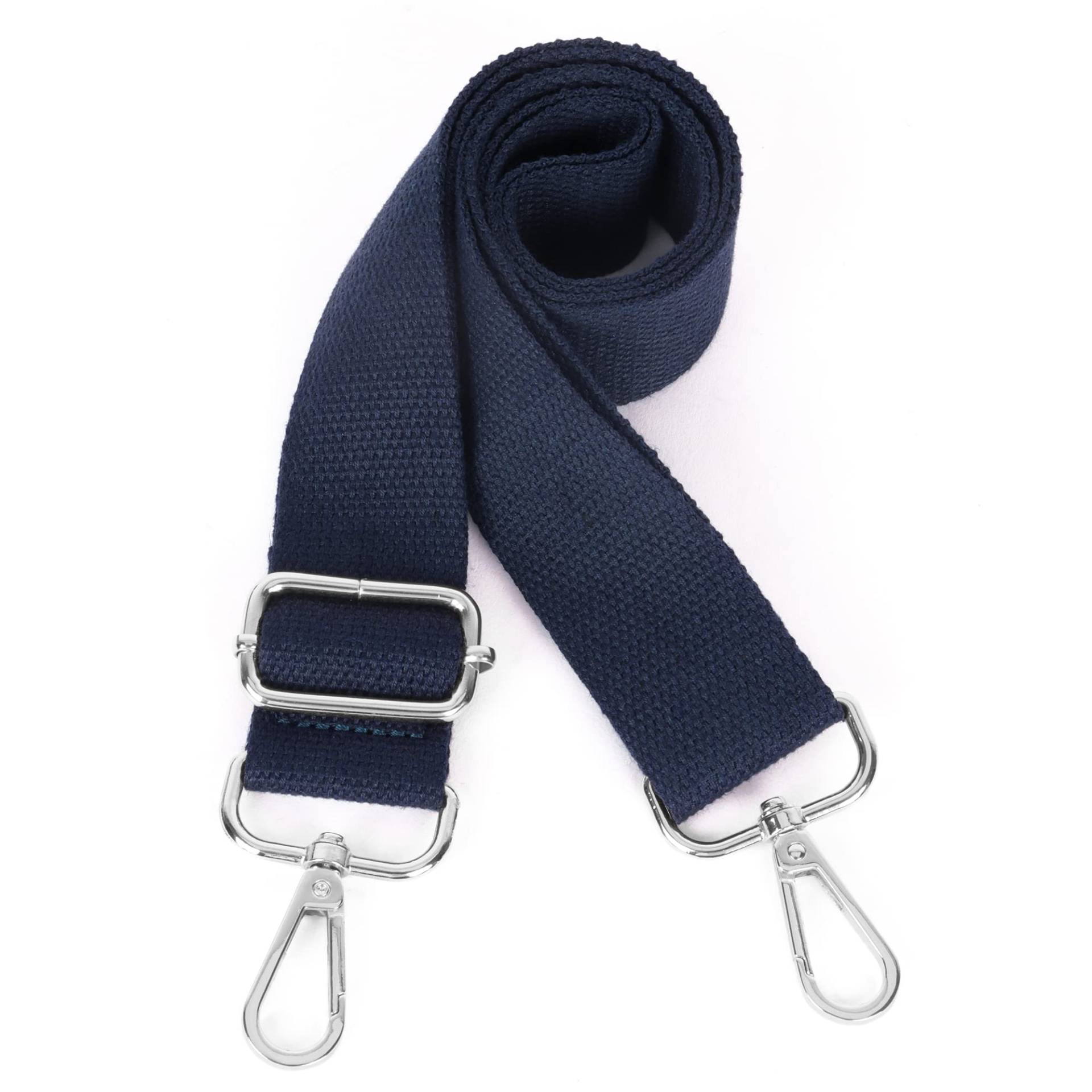 Moorle Breite Umhängetaschen Strap, Schultergurt für Taschen Verstellbarer, Schultergurt Taschengurt Marineblau 3.8cm Breit, Canvas Handtasche Taschenriemen, Taschengurte zum Wechseln von Moorle