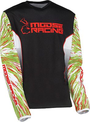 Moose Racing Agroid S22, Trikot Jugend - Grün/Rot/Schwarz - XL von Moose Racing