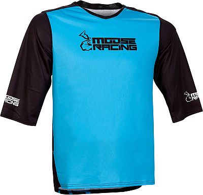 Moose Racing Mountain, MTB-Trikot 3/4-Arm - Schwarz/Blau - L von Moose Racing