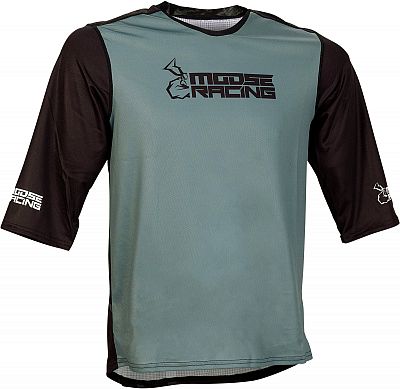 Moose Racing Mountain, MTB-Trikot 3/4-Arm - Schwarz/Grau - L von Moose Racing