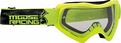 Moose Racing Qualifier Agroid, Crossbrille - Neon-Gelb/Schwarz Klar von Moose Offroad