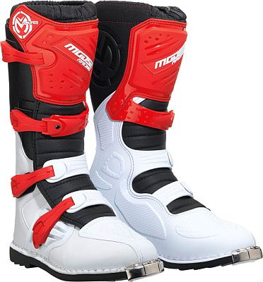 Moose Racing Qualifier MX, Stiefel - Rot/Weiß/Schwarz - 10 US von Moose Racing