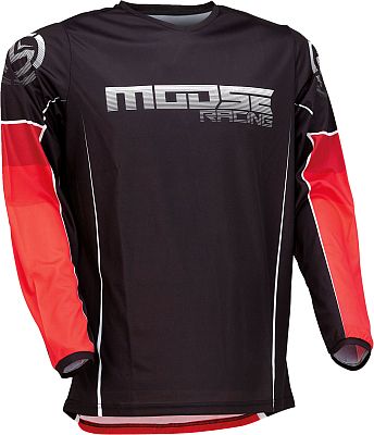 Moose Racing Qualifier S22, Trikot - Schwarz/Rot/Grau - 3XL von Moose Racing