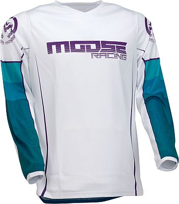 Moose Racing Qualifier S22, Trikot - Weiß/Blau/Lila - 4XL von Moose Racing