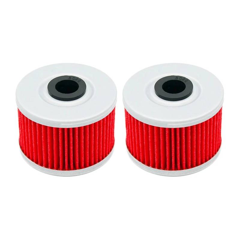 2/4/6 Stück Ölfilter for KLX110 KLX125 KLX250 KLX 125 250 D-Tracker KLX140 KLX150 KLX250R KLX250S KLX300R KLX450R(Red-2 pcs) von Mooyaya