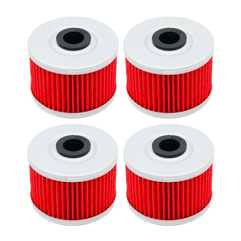 2/4/6 Stück Ölfilter for KLX110 KLX125 KLX250 KLX 125 250 D-Tracker KLX140 KLX150 KLX250R KLX250S KLX300R KLX450R(Red-4 pcs) von Mooyaya