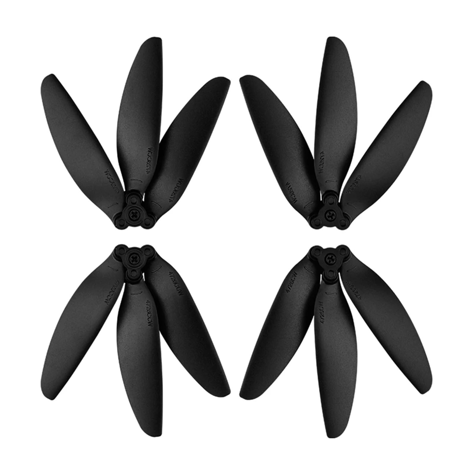 2 Paar Drohnenpropeller for D-JI Mavic Mini 2/Mini 3-Blades Quick Release Props(Black) von Mooyaya