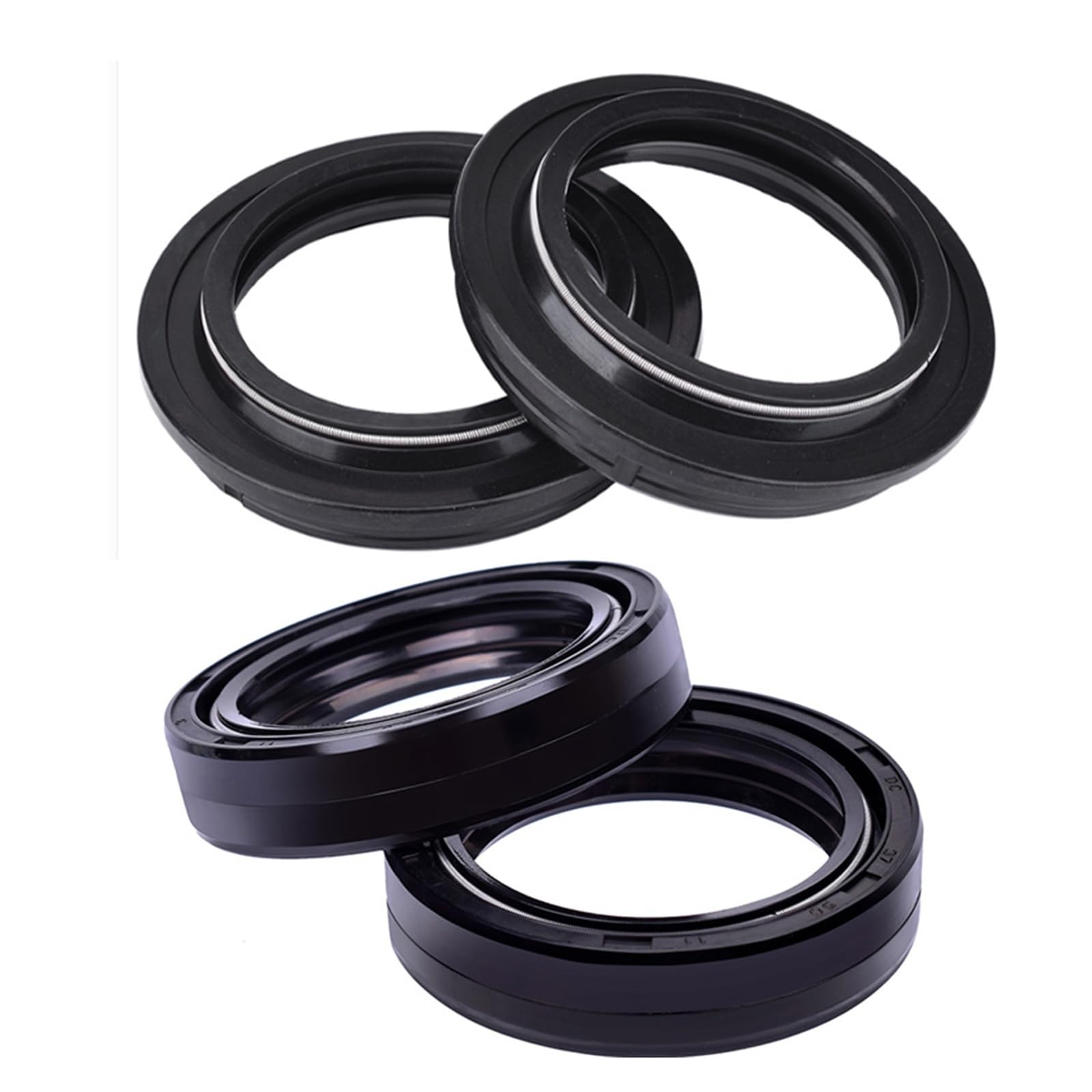 37x50x11 37X50 Motorrad Gabel Dämpfer Schock Staub Absorber Öl Dichtung for VS700 1986-1987 GS750L 1979 GS750E(2xOil seal 2xcover) von Mooyaya