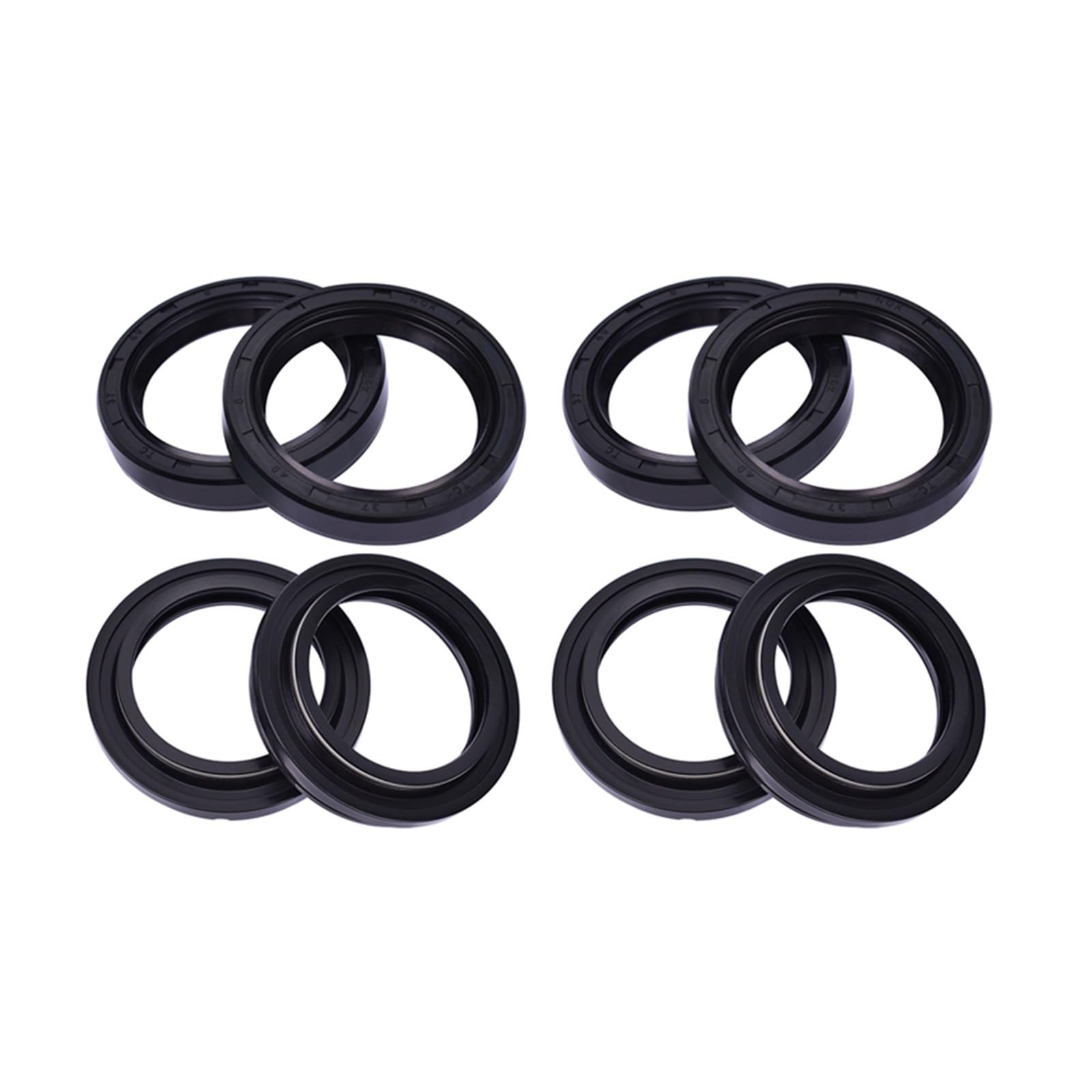 37x50x11 Motorrad Front Shock Gabel Dämpfer Öl Dichtung Staub Abdeckung Frühling for NX200 Brasilien Elektrische Starten NX 200(4pcs seal 4pcs cover) von Mooyaya