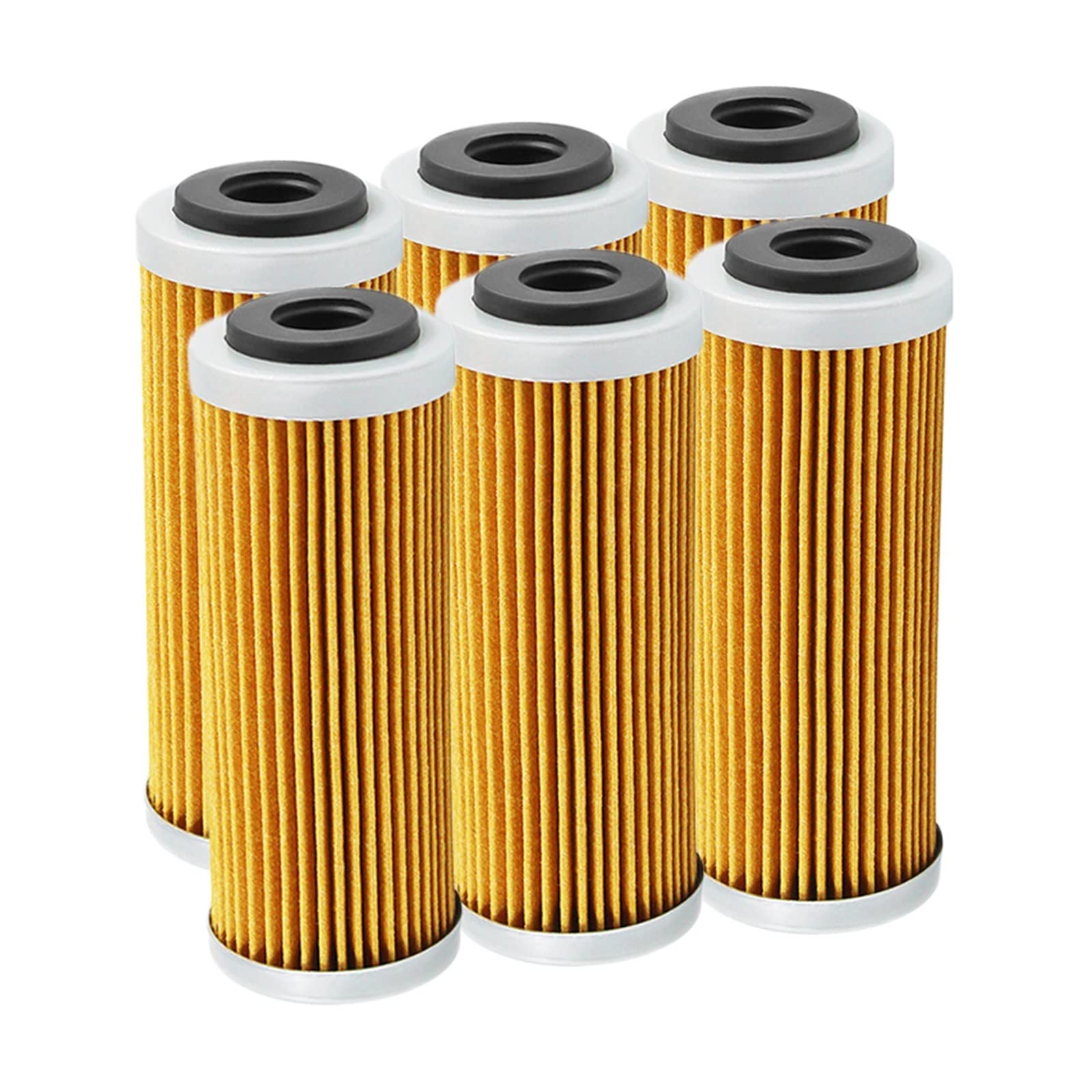 4/6 Stück Motorrad-Ölfilter for SX SXF SXS EXC EXC-F EXC-R XCF XCF-W XCW SMR250 300 350 400 450 500 505 530 2007–2020(6pcs-yellow) von Mooyaya