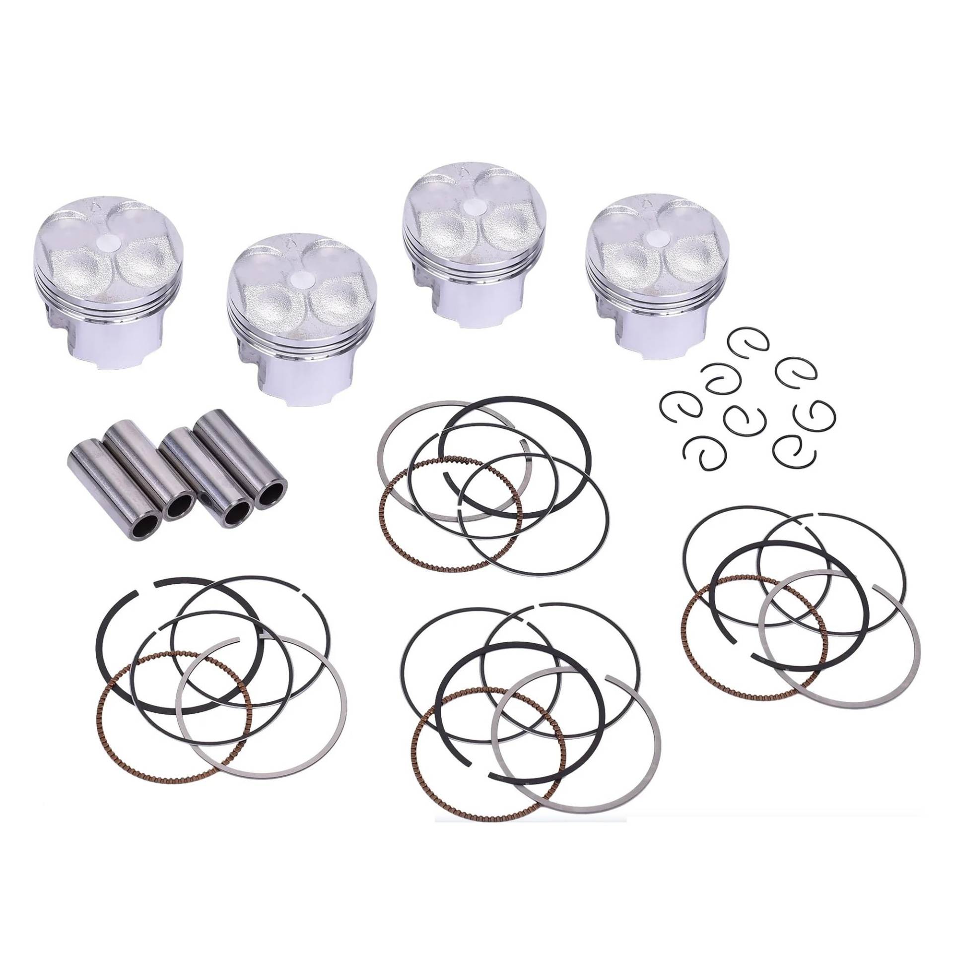 4 Stück 56 mm 56,25 mm 56,5 mm 56,75 mm 57 mm STD ~ + 100 Motorrad-Motorkolbenringe for FZR400 FZR400RR FZR EXUP 400 1989–1994(Add 1.0 size) von Mooyaya