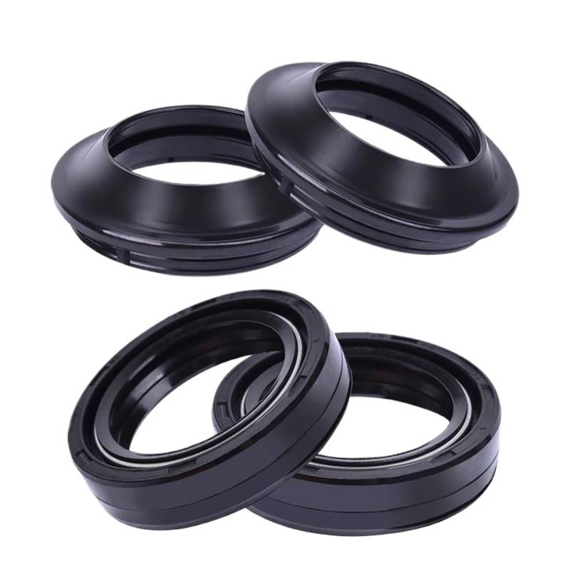 43x54x11 Motorrad Stoßdämpfer Gabel Öl Dichtung Staub Dichtung for CB1300 CBR1000RR VFR800 CBR600 NC700 CBR1100XX(2pcs Seal 2pcs Cover) von Mooyaya