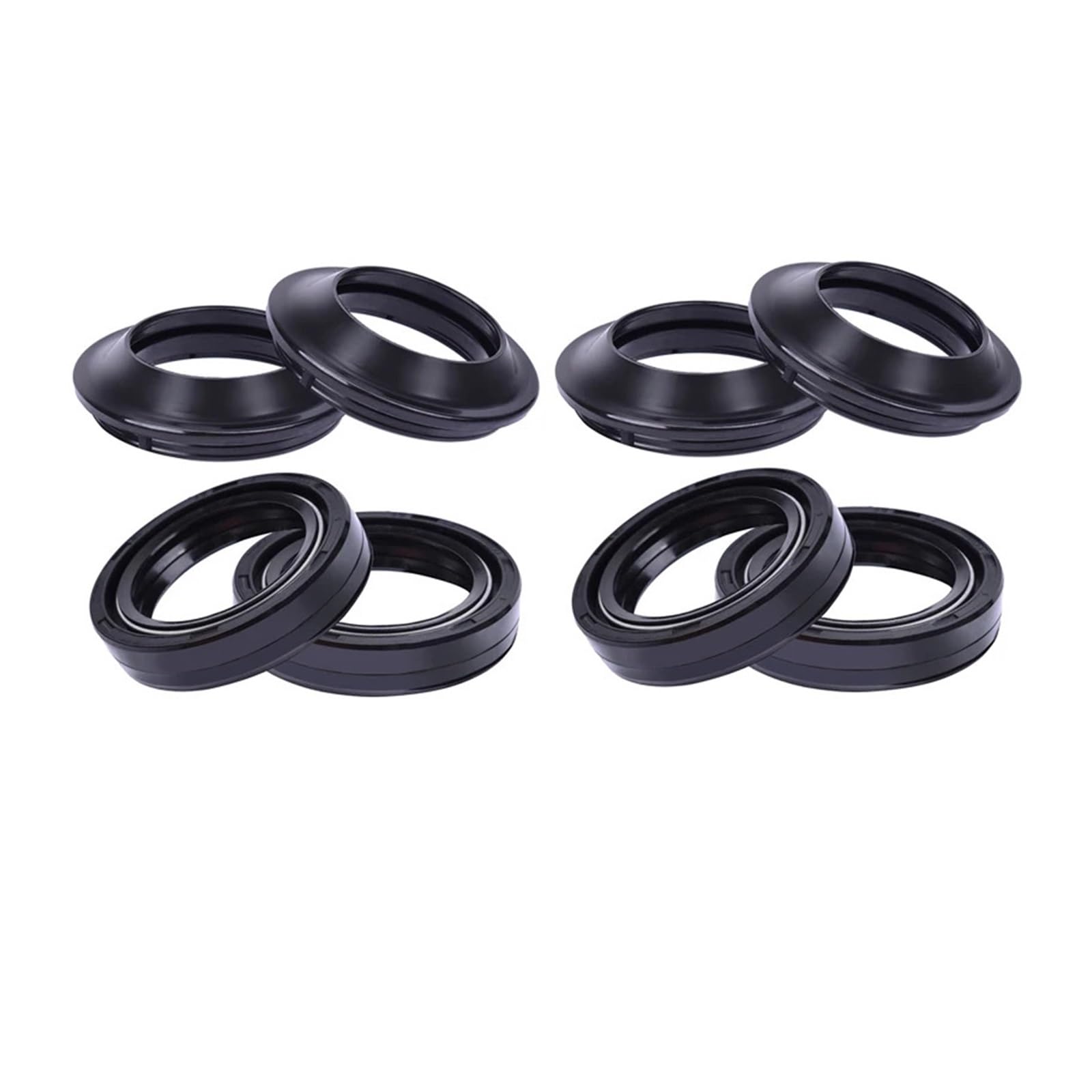 43x54x11 Motorrad Stoßdämpfer Gabel Öl Dichtung Staub Dichtung for KLX250 ZX10R NINJA VN1500 VN1600 VN1700 Vulcan(4pcs Seal 4pcs Cover) von Mooyaya