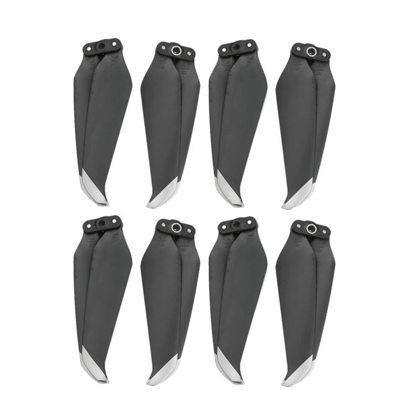 Drone Mavic Air 2 Propeller 7238F Requisiten Quick Release Propeller Klingen for D-JI Mavic Air 2 Zubehör(Black Silver 8pcs) von Mooyaya