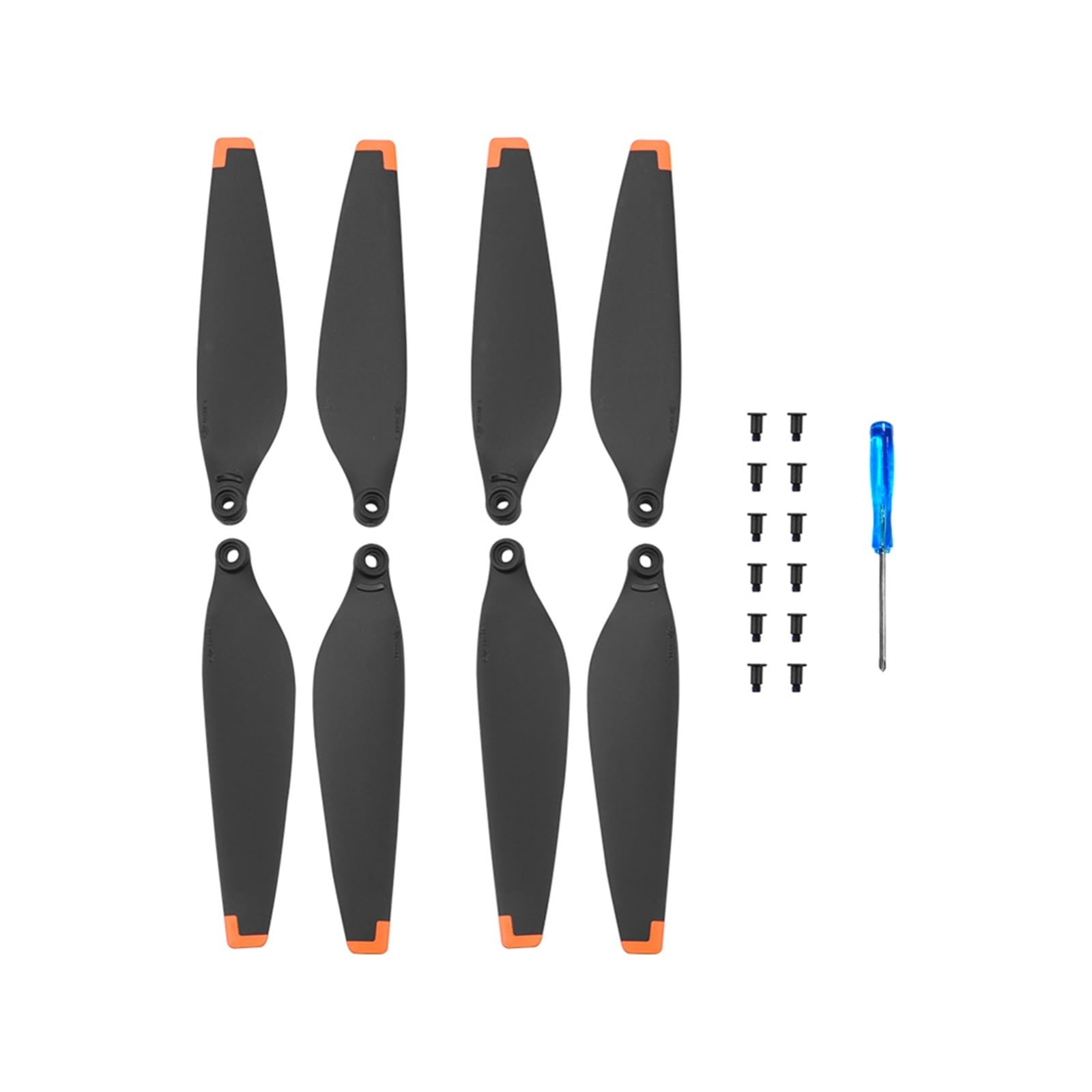 Drone Propeller Blade Ersatzteile PC Drone Props Blade Ersatz mit Schraubendreher Schraube Zubehör for D-JI Mini 3(Orange) von Mooyaya