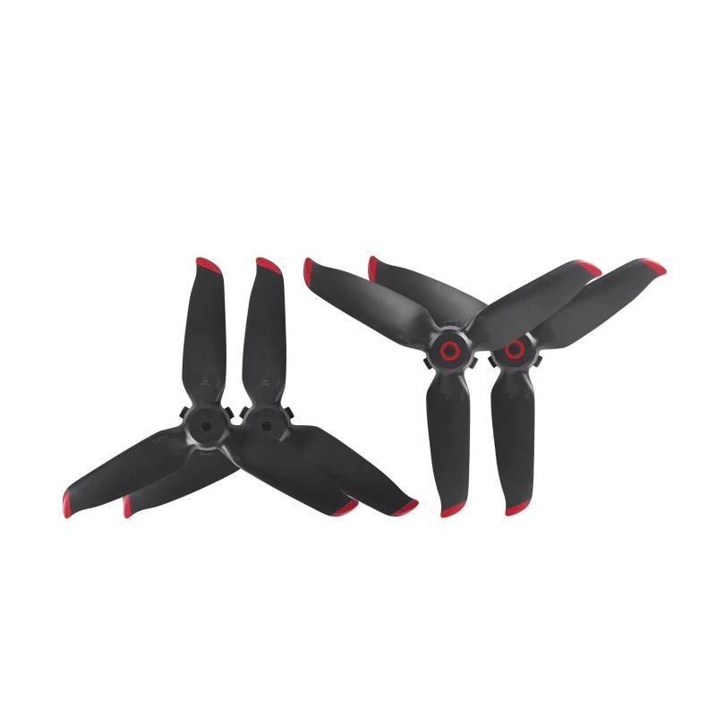 FPV Propeller Geräuscharm 5328S Propeller CW CCW Klinge Ersatz Requisiten Paddel for D-JI FPV Drone Reparatur Flügel Zubehör(Black Red 4pcs) von Mooyaya