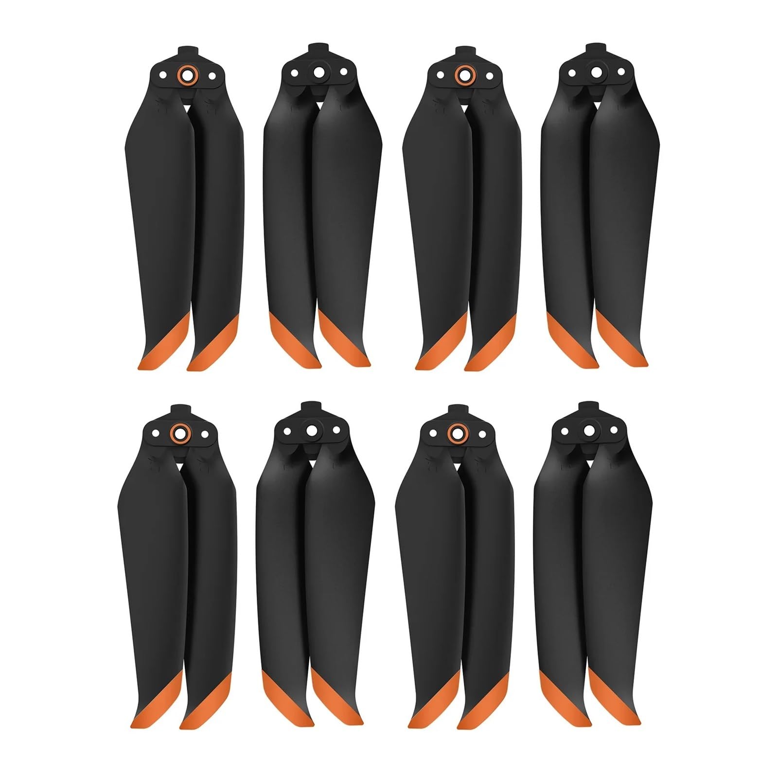 For D-JI Mavic Air 2/2S Low-Noise Props Propeller 7238 Props Blade Faltbare Quick Release Propeller for Mavic Air 2 2S Zubehör(Black Orange 8pcs) von Mooyaya