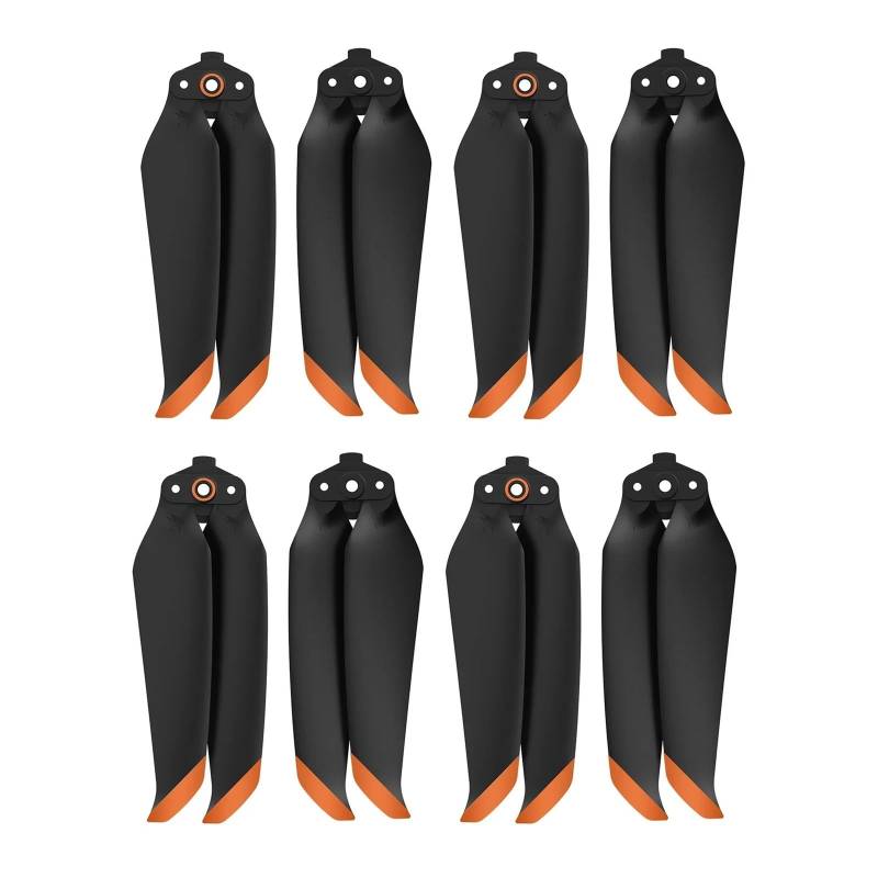 For D-JI Mavic Air 2/2S Low-Noise Props Propeller 7238 Props Blade Faltbare Quick Release Propeller for Mavic Air 2 2S Zubehör(Black Orange 8pcs) von Mooyaya