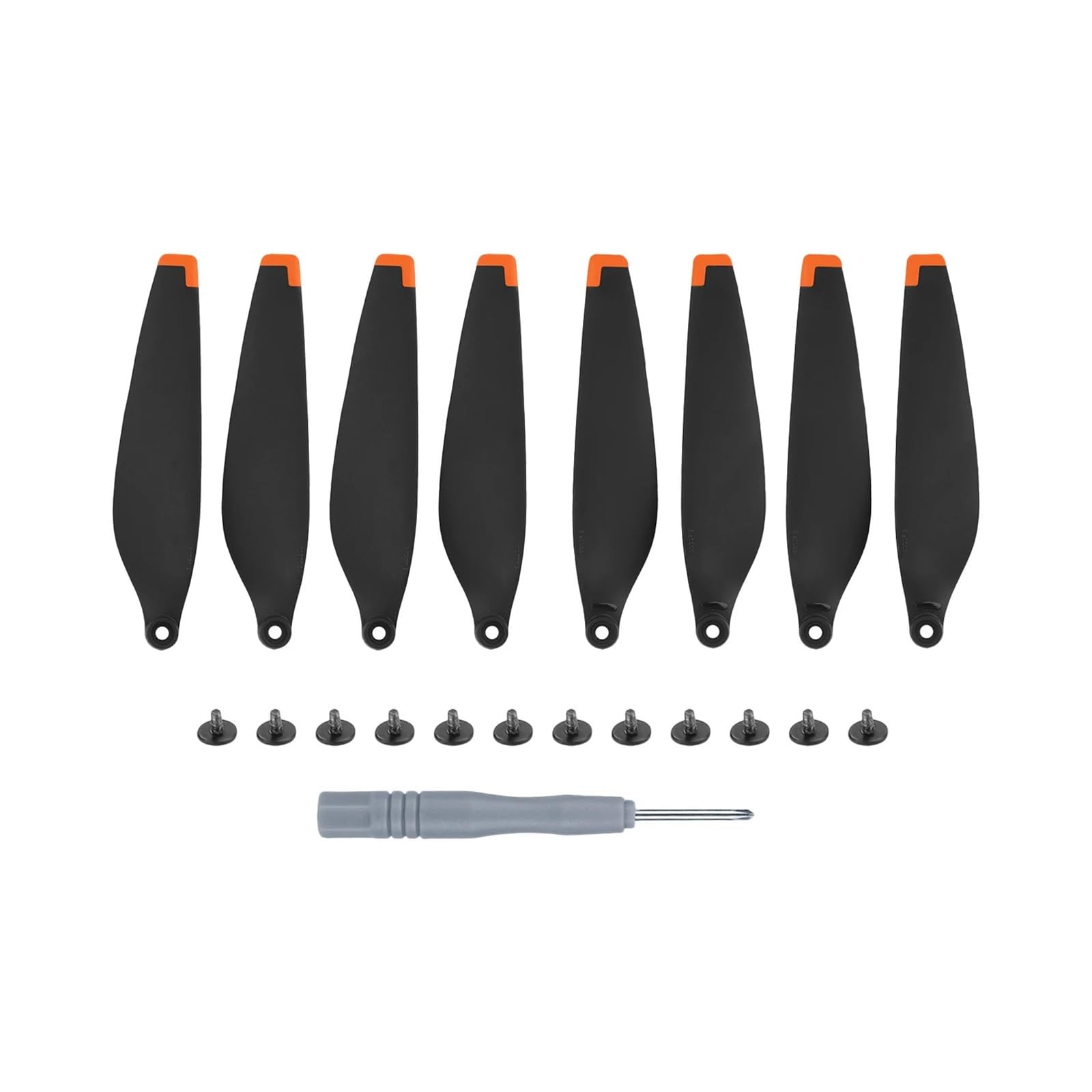 For D-JI Mini 3 Pro 8 Stück Propeller Drone Low-Noise Quick-Release Blades Requisiten(Orange tip) von Mooyaya