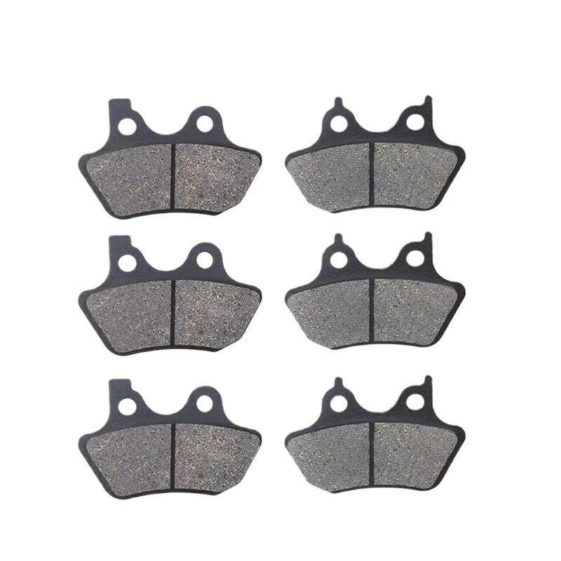 Motorrad-Bremsbeläge vorne und rechts for FLHTC/FLHTCi Electra 2000 2001 2002 2003 2004 FLHR Road King 2000-2007(3 Pairs) von Mooyaya