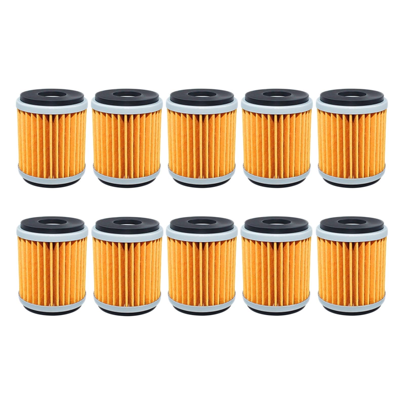 Motorrad-Ölfilter for MT125 YZF R125 R15 VP125 YP125 Xmax XG250 XT250 YBR250 CZD300 T110 Crypton Tricity 292(10pcs-yellow) von Mooyaya