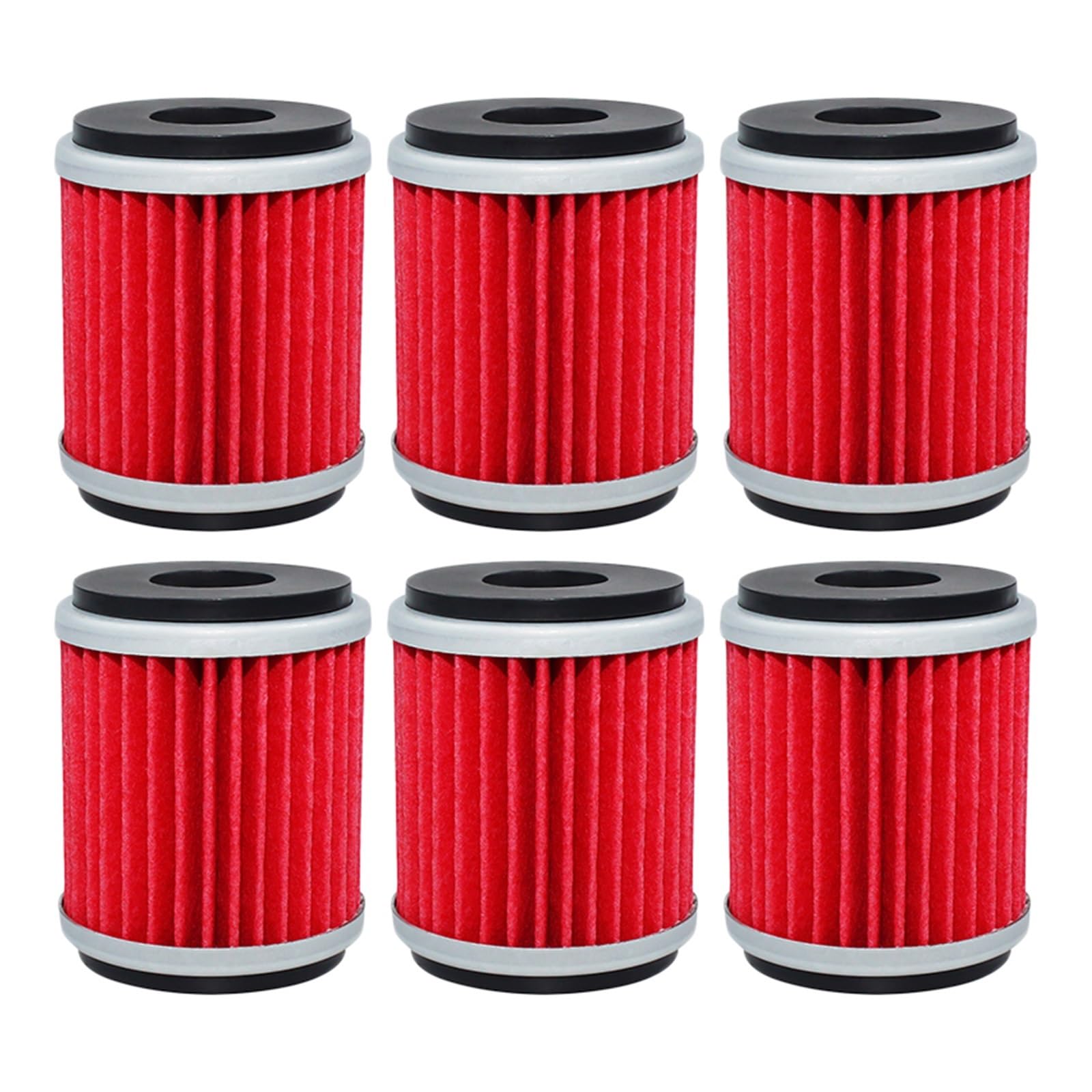 Motorrad-Ölfilter for MT125 YZF R125 R15 VP125 YP125 Xmax XG250 XT250 YBR250 CZD300 T110 Crypton Tricity 292(6pcs-red) von Mooyaya