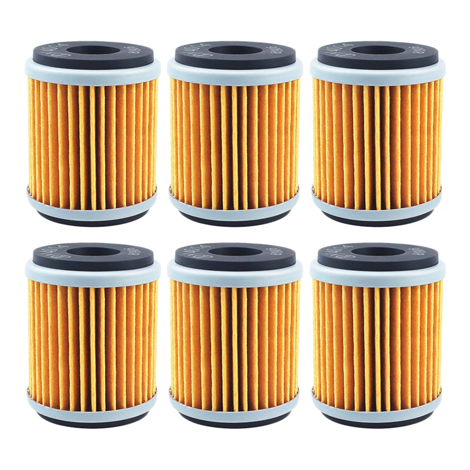 Motorrad-Ölfilter for MT125 YZF R125 R15 VP125 YP125 Xmax XG250 XT250 YBR250 CZD300 T110 Crypton Tricity 292(6pcs-yellow) von Mooyaya