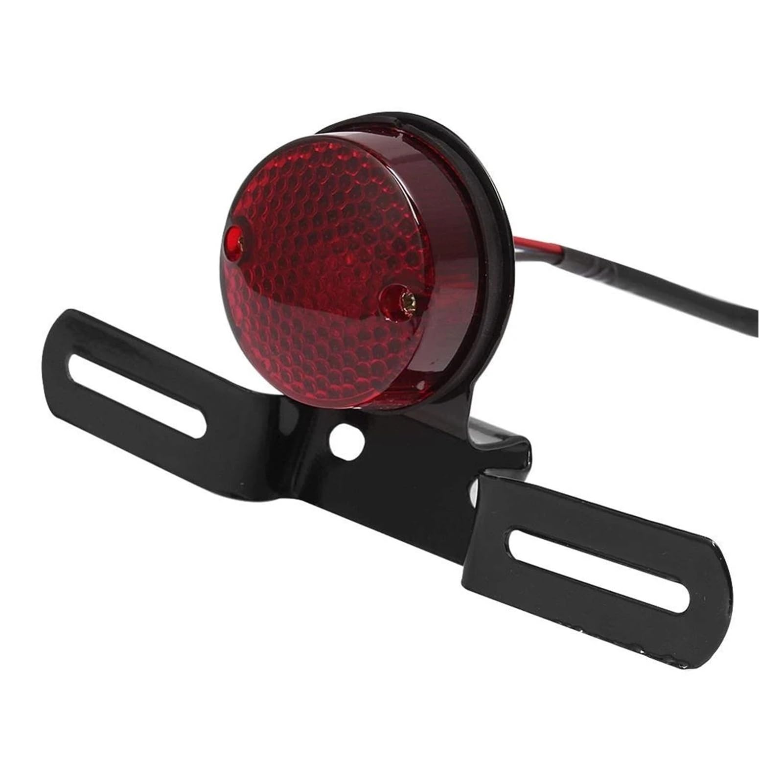 Motorrad Retro Rot Hinten Schwanz Bremse Stop Licht Lampe W/Kennzeichen Halterung von Mooyaya