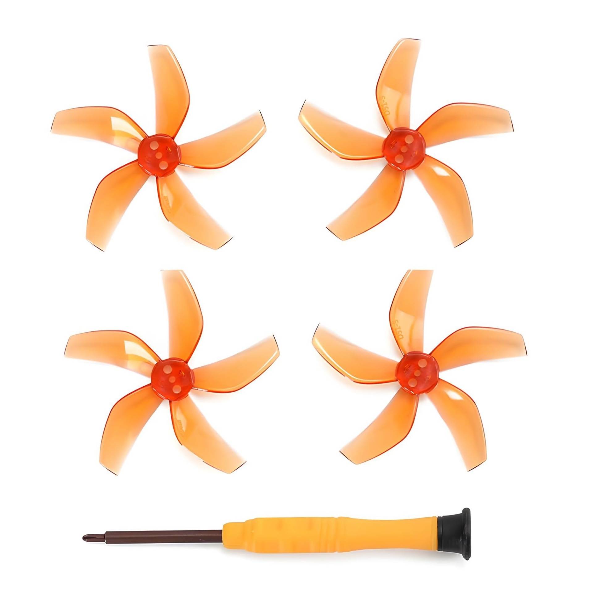 Propeller Bunte 5-Blatt-Paddel Mehrfarbig passend for D-JI NEO-Zubehör Geräuscharme Propeller(4PCS Orange) von Mooyaya