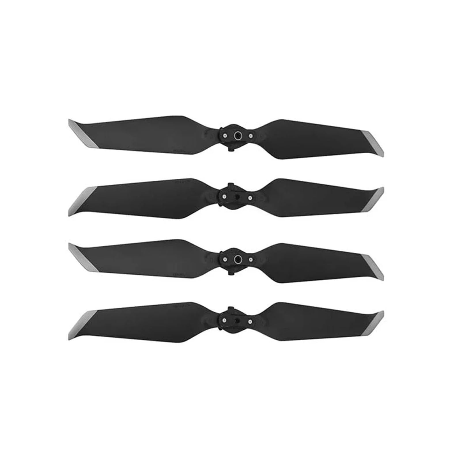 Propeller for D-JI Mavic 2 Pro Zoom 8743 Low-Noise Props Quick-Release Folding Blade Noise Reduction Prop Drone Zubehör(Black Silver 4pcs) von Mooyaya