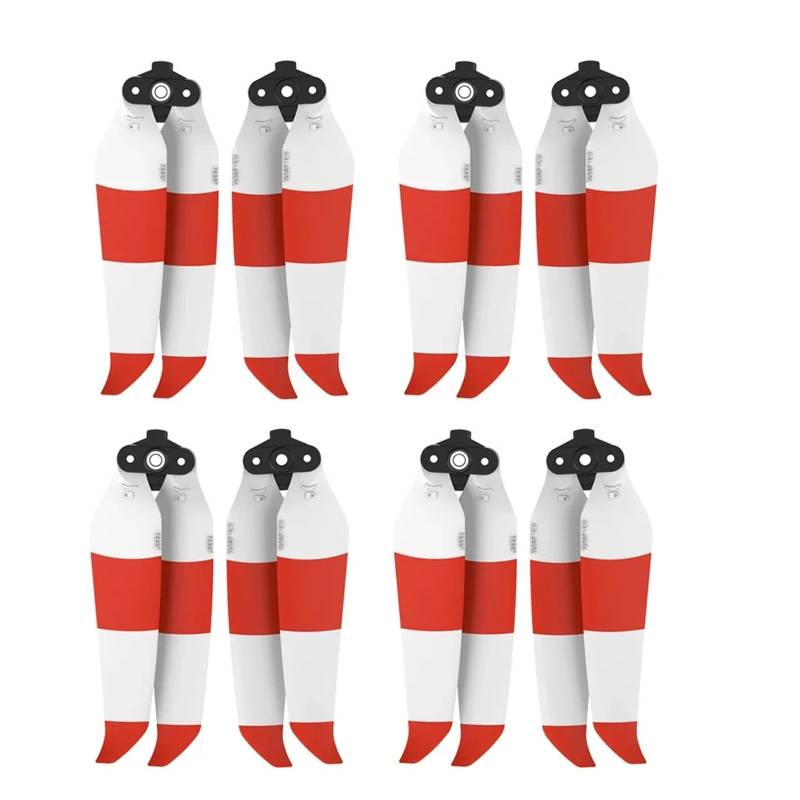 Propeller for D-JI Mavic Air 2/ 2S Drone Quick-Release Klappblätter 7238F Ersatz Bunte Requisiten Kits Zubehör(White Red 8pcs) von Mooyaya